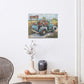 Farmhouse Truck Wall Art Rustic Country Wildflowers Wall Decor Road Flowers Landscape Pictures Canvas Print Painting Artwork for Bathroom Living Room Bedroom 16"x20"