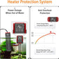 AQQA Fish Tank Heater 200W Aquarium Heater for 20-40 Gal Fish Tank Fish Heater Digital Thermostat with External Controller Temp Range 59-94℉ Over-Temperature Protection (200W for 20-40Gal)