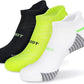 MONFOOT Men's/Women's 3-10 Pairs Silky Dry Athletic Cushion Ankle Socks, Multipack
