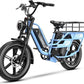 Dual Battery Electric Bike for Adults, 160 Miles Long Range Cargo Ebike with 48V 60AH Removable 2880WH Battery, 1450W Peak Motor 34MPH Electric Bicycle, 20" x 4" Fat Tire Hydraulic Brakes E Bike