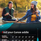 Abahub Adjustable Canoe Paddle Aluminum Shaft, 4'3''-5'3''/130cm-160cm, Floatable Oar for Canoeing Boating Kayaking