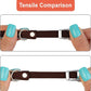OOPSDOGGY Rolled Leather Cat Collar with Bell, Reflective Kitten Collars with Buckle Include Safety Elastic Strap - Adjustable Small Pet Collars for Boy Girl Cats (Brown)