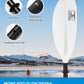 OCEANBROAD Kayak Paddle 86in/218cm, 90.5in/230cm, 95in/241cm Alloy Shaft Kayaking Boating Canoeing Oar with Paddle Leash