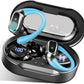 Wireless Earbuds, 2025 Bluetooth 5.4 Headphones Sport, Bluetooth Earbuds with ENC Noise Canceling Mic, 50H Stereo Wireless Headphones IP7 Waterproof with Earhooks, Dual LED Display for Workout/Running