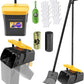 LANNEY Pooper Scooper - 46" Long Adjustable Handle Dog Pooper Scooper, Swivel Bin, Rake and 35 Waste Bag, Heavy Duty Poop Scooper for Large Medium Small Yard Dog Pet