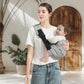Baby Sling Carrier, Toddler Carrier Sling with Double Safety Buckle and Adjustable Shoulder Strap(7-30lbs), Baby Carriers One Size Fits All, Grey