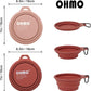 OHMO Large Collapsible Dog Bowls, (2 Pack 27oz/800ml) Premium Silicone Portable Travel Water Food Foldable Bowls Pet Feeding Bowl for Outdoor Camping Hiking