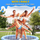 VISTOP Non-Slip Splash Pad for Kids and Dog, Thicken Sprinkler Pool Summer Outdoor Water Toys - Fun Backyard Fountain Play Mat for Baby Girls Boys Children or Pet Dog (87 inch, Red&Yellow&Green&Blue)