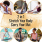 TECEUM Yoga Strap & Mat Strap – 2 IN 1 – Cotton – 6 ft 8 ft 10 ft (30+ colors) – Adjustable Non-Slip Belt for Yoga, Pilates, Stretching, Physical Therapy, Fitness & Home Workout – For Carrying Mats
