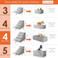 EHEYCIGA Dog Stairs for Bed 20" H, 4-Step Extra Wide Dog Steps for High Bed, Pet Steps for Small Dogs and Cats, Non-Slip Balanced Pet Ramp Indoor, Light Grey