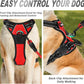 BARKBAY No Pull Dog Harness Front Clip Heavy Duty Reflective Easy Control Handle for Large Dog Walking(Red,L)