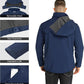 Outdoor Ventures Men's Lightweight Softshell Jacket Fleece Lined Hooded Water Resistant Winter Hiking Windbreaker Jackets