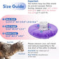 Adjustable Cat Neck Cone, Comfortable Elizabethan Recovery Collar After Surgery to Prevent Licking Wound, Ideal for Skin Disease, Deworming, Protective Pet Cone, Purple Medium
