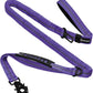 Heavy Duty Bungee Dog Leashes, 4-6FT Shock Absorbing Tactical Dog Leash with 2 Padded Handles, Metal Carabiner Clip,Car Seatbelt, Reflective Dog Leash for Medium Large Dogs (Purple)