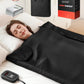Infrared Sauna Blanket - Portable Far Infrared Sauna for Home Relaxation - PU Sauna Blanket - Infrared Blanket Sauna with 77–176 °F Temp Range（Pure Black）