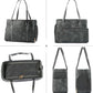 Stylish Dog Purse Carrier, Leather Pet Carrier Bag for Small Dogs Cats Puppy, Airline Approved Soft-Sided Carrier Grey