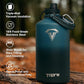 One Gallon Water Bottle,128oz Insulated Flask Stainless Steel Vacuum, Cold for 48 Hrs,BPA-Free & Leakproof -with Paracord Handle,Strap,Straw Spout Lids,Large Jug for Gym Sports,Indigo Black