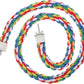 iplusmile Bird Rope Perches Toys for Parrots, Birdcage Spiral Swing Bungee Colorful Rope Toy for Parrots, Cockatiels, Parakeets, Budgie Cages Accessories (40inch)