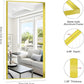 Gold Bathroom Mirror, 30x60 Inch Rectangular Deep Frame Mirror, Large Wall Mounted Bathroom Vanity Mirror Over Sink for Bedroom,Restroom, Living Room, Hangs Vertically or Horizontally