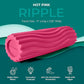 Oceanfoam Ripple Travel Foam Roller (11" x 3.35") Firm Mini Foam Roller for Physical Therapy, Deep Tissue Massage, Back Pain - High Density, Ergonomic Wave Textured, Yoga, Pilates, Exercise (Hot Pink)