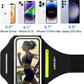 Cell Phone Armbands for Running with Earphone Bag, Arm Band for iPhone 16 15 14 13 12 11 Pro Max Galaxy S21-S24 Ultra, Armband Phone Holder with Car Home Key Pocket for MP3 Player 4-6.8''