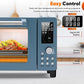 Nuwave Bravo Pro Convection Air Fryer Toaster Oven Combo, 2025 New and Improved, 10-in-1, 50°-450°F Temp Controls, Quick & Even Crisp Technology, 21Qt Capacity, Cozy Blue, PFAS Free