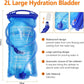 Hydration Backpack with 2L Hydration Bladder, Touch Phone Pocket, Compass, Whistle, Lightweight Breathable Reflective Running Water Backpack for Hiking Hydration Pack for Running Cycling