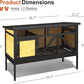 46.7" Rabbit Cage Elevated Bunny Cage Indoor, Outdoor Rabbit Hutch Hamster Cages for Small Animals, Wooden Guinea Pig Cages with Removable Tray & Waterproof Asphalt Roof & Bottom Wire Mesh