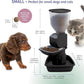 Automatic Dog & Cat Food Feeder with Water Dispenser – Smart Pet Feeder with Portion Control, OLED Display, Anti Jam Design, Battery Operated Dispenser for Small Pets - Black