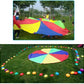 6.5ft/10ft/12ft/13ft/16.4ft/20ft Rainbow Parachute for Outdoor Party Games, Kids Play Parachute Group Cooperative Team Game Toys, Family Get-Together Entertainment