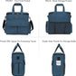 Modoker Dog Travel Bag, Weekend Pet Travel Set for Dog and Cat, Airline Approved Tote Organizer with Multi-Function Pockets, 2 Food Storage Containers, 2 Collapsible Bowls, 1 Feeding Mat (Blue)