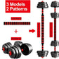 Adjustable Dumbbell Set, 5-44 lbs Free Weight Set with Connector for Barbell, Dumbbells, Push-Up Options, Fitness Exercises for Home Gym Suitable Men/Women