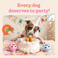 WOOF Party Pupsicle - Long-Lasting Interactive Dog Toys for Boredom - Low-Mess Design - Birthday Gifts for Dogs - Small Dog Toys - Party Pink