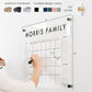 Personalized Clear Acrylic Calendar for Wall, Calendar Whiteboard for Wall, Dry Erase Wall Calendar, Wall Calendar Organizer System for Home (Block, Black, 23"W x18.5"H)