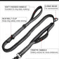 Heavy Duty Dog Leash, 4-6FT Shock Absorbing Dog Leashes with Traffic Handle and Comfortable Padded Handles, Advanced Easy Metal Clip, No Pull Reflective Leash for Medium Large Dogs That Pull (Black)