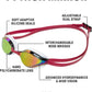 ARENA Unisex Python Racing Swim Goggles for Men and Women Anti-Fog No Leak Max Comfort Dual Strap, Mirror/Non-Mirror Lens