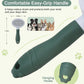 Pet Self-Cleaning Slicker Brush for Dogs & Cats, Deshedding Grooming Comb, Removes Loose Undercoat Hair & Mats, Skin-Friendly Massaging Tool for Long/Short Fur, Large & Small Breeds (Green)