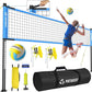 Outdoor Portable Volleyball Net Set System for Backyard - Quick & Easy Setup Adjustable Height Poles, PU Volleyball, Pump and Carrying Bag