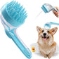 Dog Bath Brush, Silicone Pet Bath Brush with Soap Dispenser,Deep Cleansing & Gentle Massage for Dogs & Cats, Suitable for Long & Short Hair, Easy Grip, Bathing & Grooming(Blue)