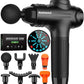 RAEMAO Massage Gun, Handheld Electric Deep Tissue Muscle Massager for Athletes for Pain Relief Attaching 8 Replacement Heads, Percussion Massager with 10 Speeds, Father's Day Gifts, Black