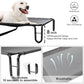 pettycare Elevated Outdoor Dog Bed - Dog Cots beds for Large Dogs XL, Waterproof Raised Dog Bed Easy to Assemble, Cooling Elevated Dog Bed with Teslin Mesh, Durable, Non Slip, Up to 85 lbs,Grey