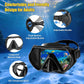 Snorkeling Gear, Dry Snorkel Set180° Panoramic Wide View,Anti-Fog Scuba Diving Mask, Professional Snorkeling Gear for Free Breathing, Swimming, Diving