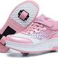 Wooowyet Roller Skate Shoes for Kids Boys Girls Rechargealbe Wheels Sneakers Fashion Roller Wheeled