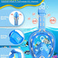 QingSong Kids Snorkel Mask Full Face, Snorkeling Set with Camera Mount, Foldable 180 Degree Panoramic View Snorkeling Gear Anti-Fog Anti-Leak