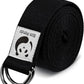 Slim Panda Yoga Strap for Stretching,Cotton Yoga Strap with Adjustable D-Ring Buckle,Non-Elastic Yoga Belt for Pilates,Gym Workouts,Physical Therapy,Improve Flexibility