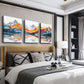 TTHYUEWS Abstract Wall Art for Living Room Canvas Wall Decor for Bedroom Office Decoration Wall Pictures Ink Mountain Landscapes Wall Paintings Artwork Modern Room Home Decor Ready To Hang 3 Piece