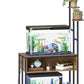 Aquarium Stand with Plant Shelves,20-Gallon Fish Tank Stand with 2-Tier Storage and Display Racks,Metal Frame Reptile Tank Table with Tall Plant Holders,Industrial Rack for Home,Office