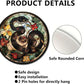 Lygond Metal Sign Tin Sign Circular Stained Glass Snake Gardening Sign for Gift 12×12 Inches