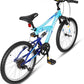 WEIZE Kids Mountain Bike, 20 inch Kids' Bicycles for 6-11 Years Old Boys Girls with Dual Full Suspension, 6 Speeds Drivetrain, High-Carbon Steel Frame, Ideal for Young Riders and Adventurers