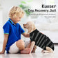 Kuoser Dog Surgery Recovery Suit for Female Male Dogs, Stripes Spay Neuter Anti-Licking Dog Onesie, Surgical Suit Snugly Pet Post Surgery Vest Bodysuit for Abdominal Wounds Skin Disease, Black XS